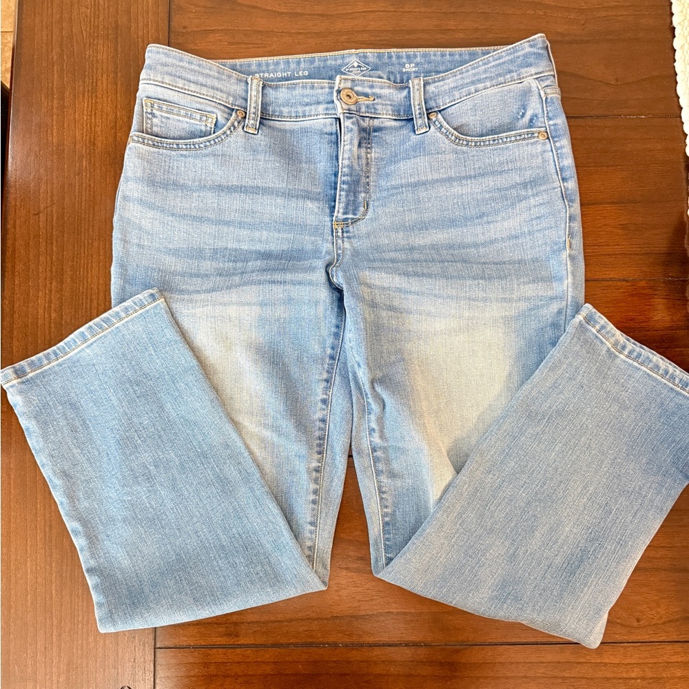 St. John's Bay Light Blue Straight Leg Jeans